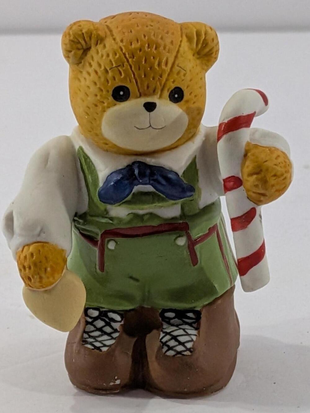 Vintage 1991 Lucy Rigg Enesco Fairy Tales Hansel Bear Candy Cane Hand Painted